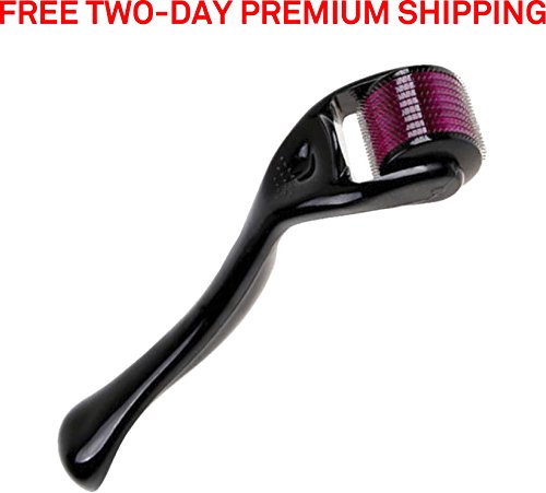 Best Derma Roller 0.3mm + FREE User Guide - 540 Titanium & Gold Plated Micro Needles - SkinPep Ultimate Professional Skin Care Therapy And Treatment Of Light Scars, Hair Loss, Mild Stretch Marks, Aged Skin, Sun Damaged Skin, Hyper-Pigmentation - 30 Day Money Back Guarantee 0.3mm