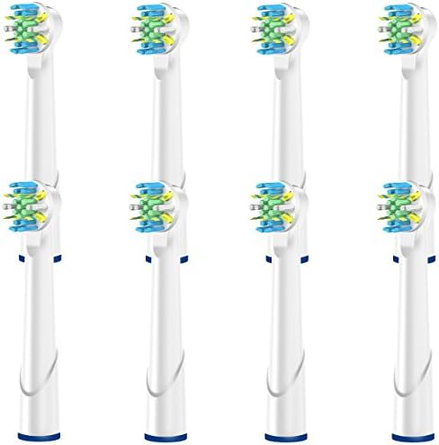 Replacement Toothbrush Heads Floss Action EB25 Brush Head for Oral-B Toothbrushes Toothbrush Heads – Pack of 8 Replacement Toothbrush Heads Compatible With Oral B Electric toothbrush – Healthy Body Care Qlebao