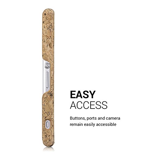 kwmobile Funda para Sony Xperia Z1 Compact - Carcasa Protectora de  Corcho  para tel  fono m  vil - Cover  Trasero  r  gido y Resistente