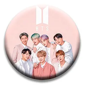 360edutech, bts boy band pinback button badge toys for boys girls men & women, pure virgin plastic for t shirts, school bags, backpacks, cap, clothes, hoodie, gifts accessories, btspbv4- Multi color