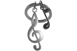 O META[L]MORPHOSE METALMORPHOSE - Porte-clés Clé de sol et note de musique noire - MTM992-02