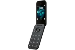 Nokia 2660 Flip Feature Phone with 2.8 Inch Display, 4G Connectivity, Hearing Aid Compatibility (NAS), Built-in Camera, MP3 Player, Wireless FM Radio and Classic Games (Dual SIM) - Black