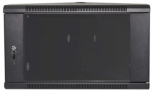 Preisvergleich Produktbild kab24® Eckschrank Netzwerkschrank Serverschrank Wandhehäuse Netzwerk Wandschrank Wandverteiler SOHO Schrank schwarz 19 Zoll 6 HE H:37 x B:60 x T:60cm