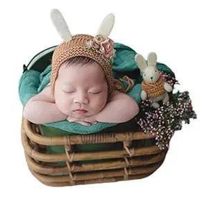 HM Services Rustic Bamboo Basket Baby Photography Photoshoot Furniture Props Costumes Basket Filler