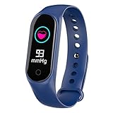 Webla Blutdrucküberwachung Sauerstoff Smart Armband Überwachung 2018 Verbesserte Sportive Blutdruck Herzfrequenz Sauerstoff Fitness Smart Watch Band (Blau)