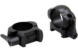BAT VISION | Anelli smontabili in acciaio 25,5 mm a sgancio rapido con regolazione a 2 viti per guida Weaver - Picatinny |