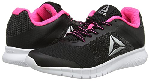 Reebok Women’s Print Lite Running Shoes, Black (Black/Coal/White/Solar Pink/Silver), 6 UK 39 EU
