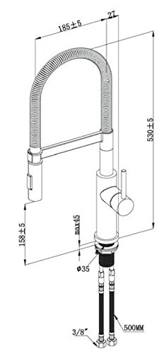 Villeroy & Boch Steel Expert Edelstahl Hochdruck Armatur Pendelbrause Spültisch - 2
