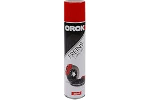 OROK - Entretien des freins pour auto et moto - Spray nettoyant frein 300ml, Bombe aérosol de nettoyant / dégraissant frein 300ml - Super dégraissant frein - Compatible avec tous types d'utilisation