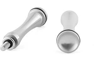 Oldbones Motorrad-Sitzkissen, schnell entfernbar, werkzeuglos, lang, für Thruxton Bonneville Scrambler T100, ein Paar in Silber