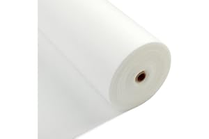 Longing Home Rouleau de Nappe jetable en intissé Imitation Tissu au mètre, idéal pour Un Anniversaire, Une fête, décoration (Blanc, 1 × 25 m)