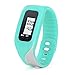 Produktbild CICIYONER Cool Digital LCD Schrittzähler Lauf Schritt Gehen Entfernung Kalorie Zähler Armband Armbanduhr (Himmelblau, Frauen Größe)