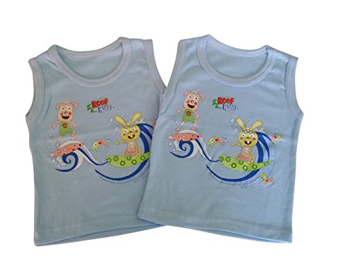 Baby Unisex Summer Sleeveless Tops - 2 pack 100% Cotton 6-9 months.