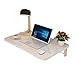 Produktbild PENGFEI Wandtisch Klappbar Wandklapptisch Schreibtische Faltbar Computertisch Büro Regal Metallbügel, Holzwerkstoffe, 4 Farben, 10 Größen (Farbe : Weiß, größe : 50x30CM)