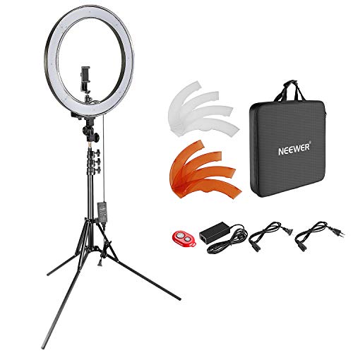 Neewer Ring Light Kit SMD LED Lumière Anneau Réglabl 48cm avec Pied 200cm, Récepteur, Porte-Smart Neewer Ring Light Kit SMD LED Lumière Anneau Réglabl 48cm avec Pied 200cm, Récepteur, Porte-Smart