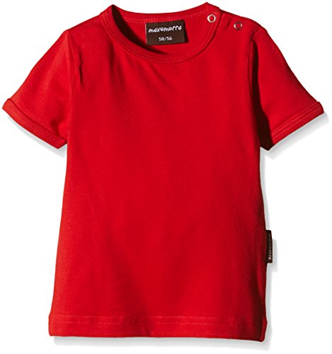 Maxomorra Unisex Baby BASI-M145 Top SS T-Shirt, Red, 18-24 Months (Manufacturer Size:86/92)