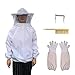 Produktbild Zay 4 In 1 Bienenzuchtjacke mit Schleier-Imkerjacke Handschuhe Bienenstockbürste und Bienenbox-Clip Anti-Sting-Kit