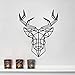 Produktbild AELAHER Wandaufkleber Weihnachten Hirsch Geometrische Hirschkopf Geometrie Tier Serie Abziehbilder 3D Vinyl Wandkunst Custom Home Decor 71X57Cm