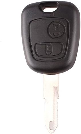 Keyfobworld For Peugeot 106 206 306 405 2 Button Remote Key Shell Case Fob + Blank Blade