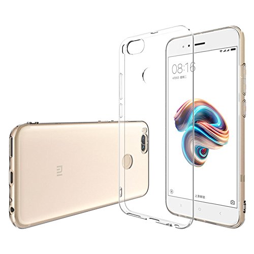 XiaoMi Mi 5X Funda - SMTR Estuche de silicona cubierta Slim TPU Cover Funda para XiaoMi Mi 5X  transparente