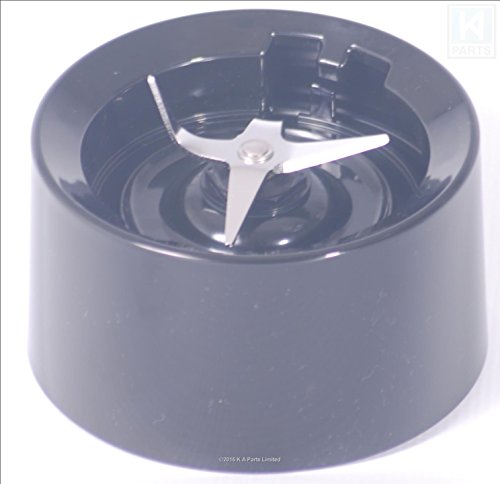 KitchenAid Neue style Blender Vorratsdose Standfuß / Kragen mit Klingen Onyx schwarz (passt in neuere KSB555 Modellen kompatibel)