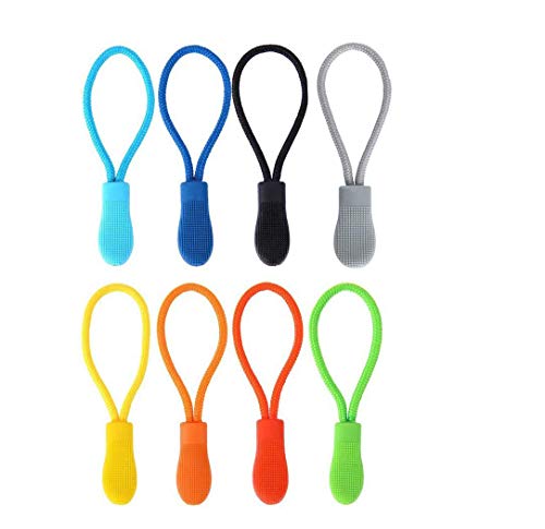 Panytow Lot de 64 tirettes pour fermeture éclair 8 couleurs