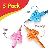Pencil Grips for Children - Writing Aid Grip - Posture Correction Tool - For Lefties and Righties - Handwriting Aid - Autism - Special Needs - Ergonomic Training Pencil Grip - 3Pack