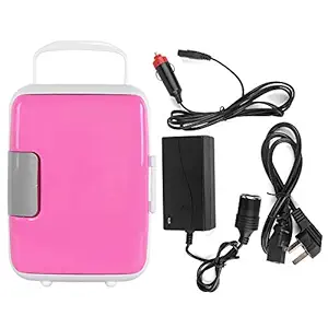 Mini Fridge Cooling Material: ABS Cooler/Warmer for Snacks Drinks(Pink)