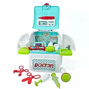 Ramus 2 in 1 Kids Doctor Tool Kit Play Set Suitcase School Bag Toys with Backpack Medical Design Pretend Play Hospital Game Toys for 3 Year Old Children Kids Girls Boys Doctor Set (Multi Color)