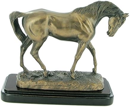 David Geenty Graceful Cold Cast Bronze Horse Sculpture With Base