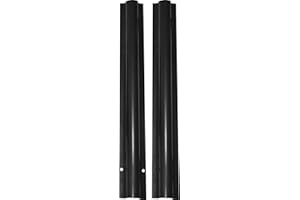 1STec 2 x 60cm Black external use cable riser guard for protecting outdoor Telephone Data Electrical wires hoses or pipes up to 19mm thick. Screw to wall capping prevents cuts vandalism or pet damage