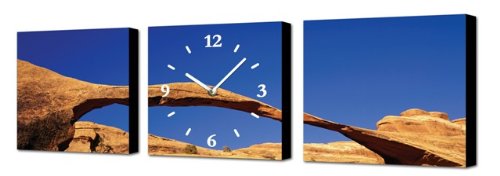 WANDUHR THE ROCK DESIGN LANDSCAPE ARCH WANDUHREN SET 3TLG 1 UHR UND 2 BILDER - Tinas Collection - Das etwas andere Design