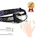 Price comparison product image STCT USB Rechargeable Sensor Head Torch,Light Weight Waterproof LED Headlamp Perfect for Running, Walking, Camping, Reading, Hiking, DIY Work (3W, USB Cable Included)