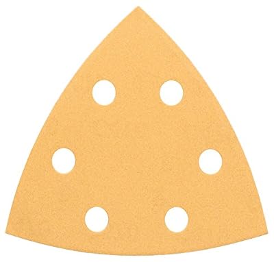 Bosch Professional Disque Abrasif pour Ponceuses Delta, 6 Trous, 120 Grain, 93mm, Jaune, Lot de 5