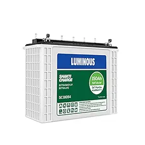 Luminous Shakti Charge SC18054 150Ah Tall Tubular Inverter Battery for Home, Office & Shops