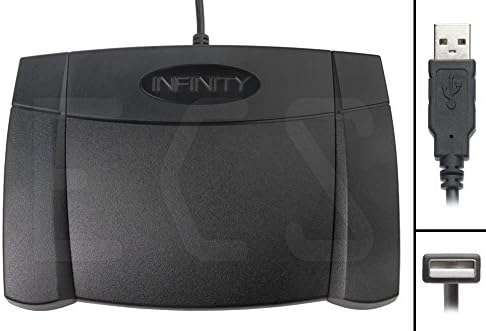 ECS-FPAE-M USB Transcription Foot Pedal for use with Express Scribe for Mac Transcription Software