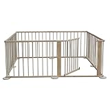 Riesiges XXL Lauf- und Absperrgitter 7,2 Meter mit 8 Elementen inkl. Tür- und Wandhalterungen Laufstall für Babys und Kleinkinder - 6