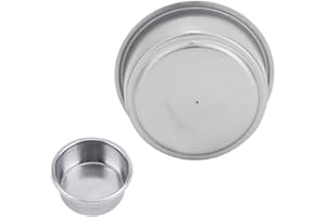ALFNEST Filtro Café PRESURIZADO, Acero Inoxidable, 51mm, Compatible con Cecotec Cafeteras, 2 Tazas Café, Accesorio Cafeteras