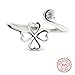 Produktbild Damenschmuck, BBYaki Ring S925 Silber Klee Eröffnungen, Valentinstag Geburtstag Bestes Geschenk für Ihre Leute