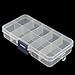 MaddoxStore 1 Pc Empty Case Box Storage 10 Cells for Nail Art Tips Gems