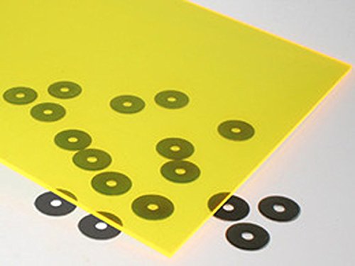 3mm x 500mm x 500mm Yellow Fluorescent Noen PERSPEX Cast ACRYLIC Sign Display