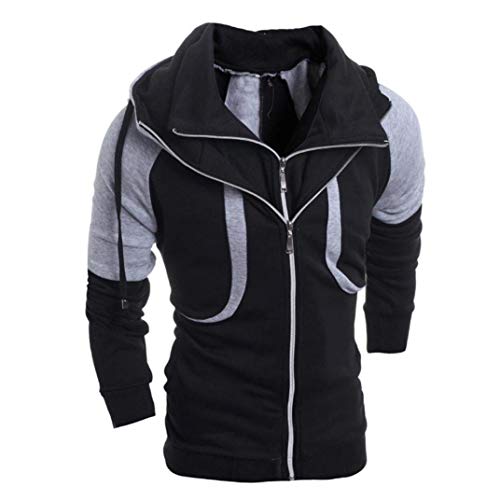 Mantel Herren Artund Weisemänner Baumwollmischungs Wolljacke Nner Herrenmode Revers Entworfene Mantel Jacke (Color : B1047 Schwarz, Size : M)