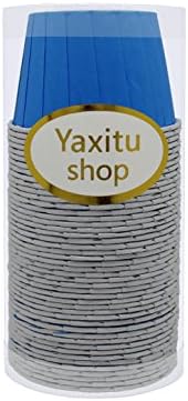 Yaxitu 50Pcs Paper Cake Cup Cupcake Cases Liners Muffin Kitchen Baking Wedding Party Cake Baking Cup (Blue)