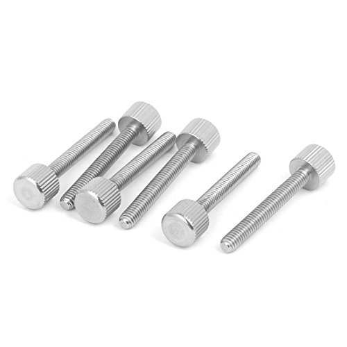 Preisvergleich Produktbild DealMux PC Gehäuse M4 x 30mm Edelstahl-Flachkopf Rändelschraube 6pcs