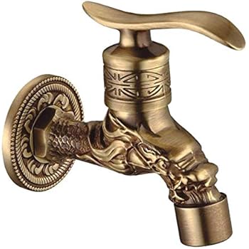 Pultus Vintage Wasserhahn, Antik Messing Wasserhahn 1/2 Zoll, Garten