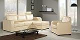  Design Luxus Lounge Sofa Landschaft Couch Polster Garnitur Leder Beige SL01 NEU!