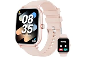 Haulvean Smartwatch con Chiamate Bluetooth,1.85''Smartwacth Uomo Donna,Fitnesswatch con 100+ Modalità Sportive,IP67 Impermeabile,SpO2,Monitor del Sonno,Contapassi Cardiofrequenzimetro per Android iOS