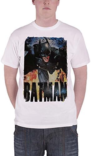 Batman T Shirt The Dark Knight Running Official DC Comics Mens White XL