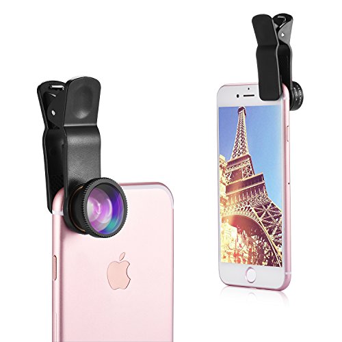 TECHO Professional 12X Zoom Teleobjektiv, Fisheye Objektiv, Weitwinkelobjektiv, Makroobjektiv fÃ¼r iPhone X 8 7 6s Plus SE, Samsung Galaxy S9 S8 S7 Edge Google und die meisten Smartphones