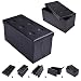 Produktbild COSTWAY Sitzhocker Sitzbank faltbar Sitzbox Aufbewahrungsbox Sitzwürfel Hocker Bank Sitztruhe Truhe Sitzkasten Polsterhocker PVC-Leder Farbwahl 76 x 38 x 38cm (Schwarz)